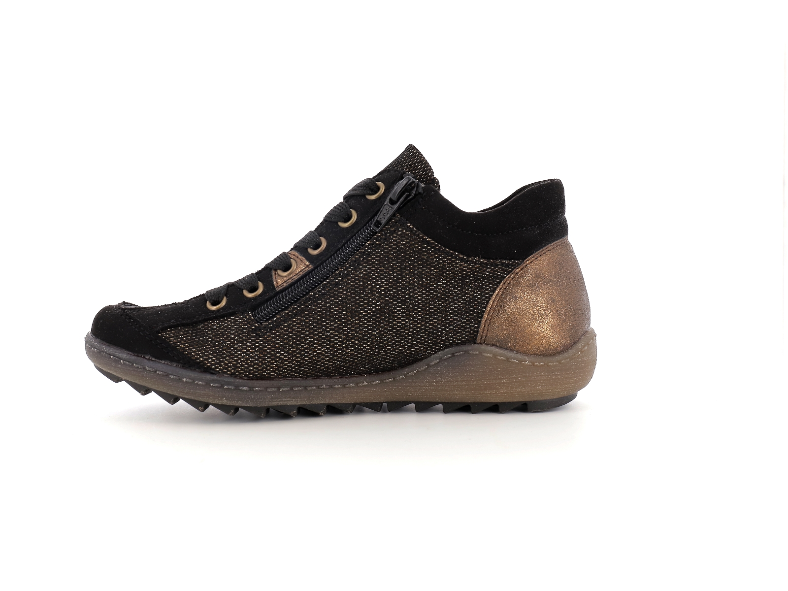 Remonte-R1481 Matières combinées Noir Bronze