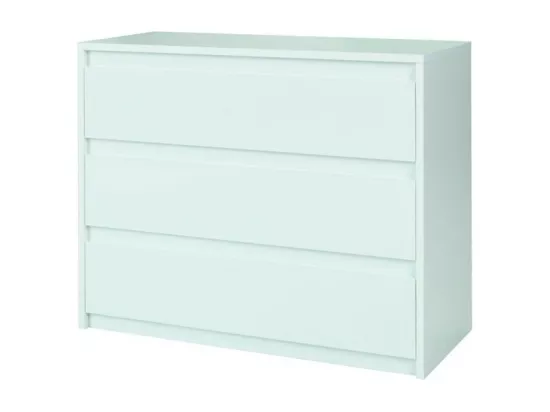 Ensemble chambre VERONA : Lit coffre 160x200 cm, commode 3 tiroirs, chevets, armoire 4 portes, blanc brillant
