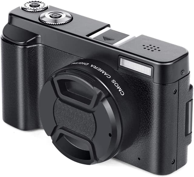 Digitalkamera 48 MP, 1080p HD, 16x zoom, flip screen Sort
