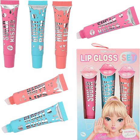 TOPModel lipgloss 3-pak - blåbær/æble/jordbær
