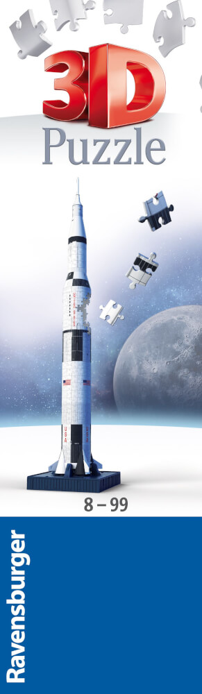Ravensburger 3D Puzzle 11545 - Apollo Saturn V Rakete - 440 Puzzleteile - Für alle Weltraum Fans ab 8 Jahren