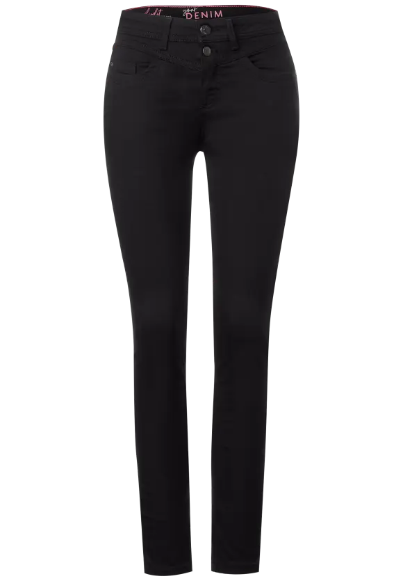 Slim Fit Thermo Jeans - clean black thermo
