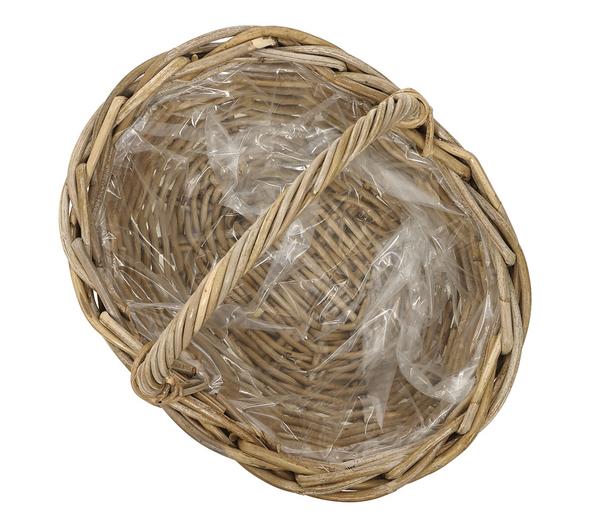 Van der Leeden Rattan-Korb mit Henkel, oval,