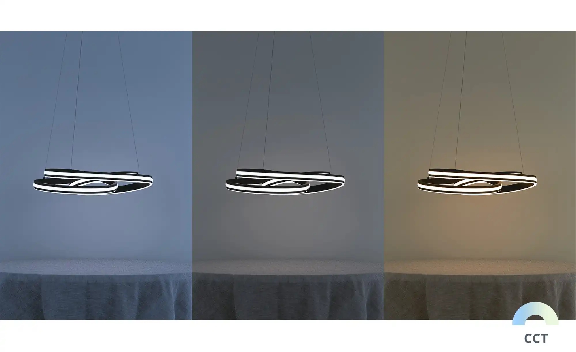 Trio LED-Pendelleuchte, schwarz ´gedreht´