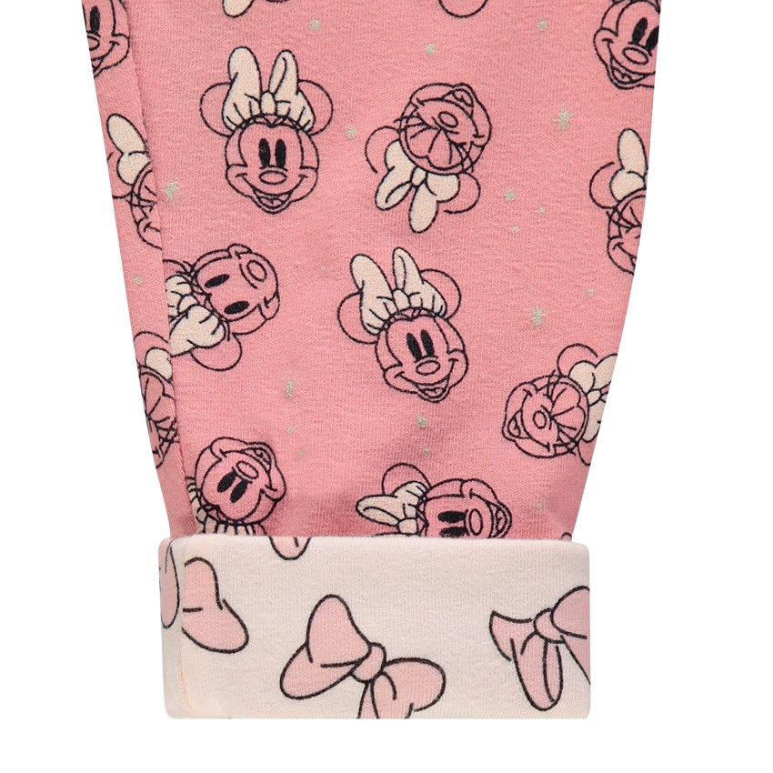 Ensemble avec tunique print Minnie Disney et legging imprimé all-over - Rose