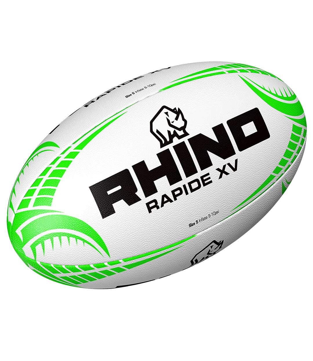 Rhino - Ballon de rugby RAPIDE (Blanc / Vert) (Taille 3) - UTCS100