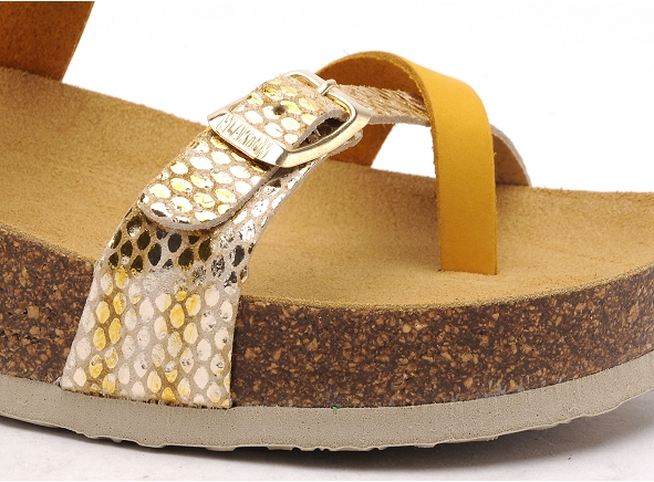 Plakton mules et sabots plats femme cp bombay jaune
