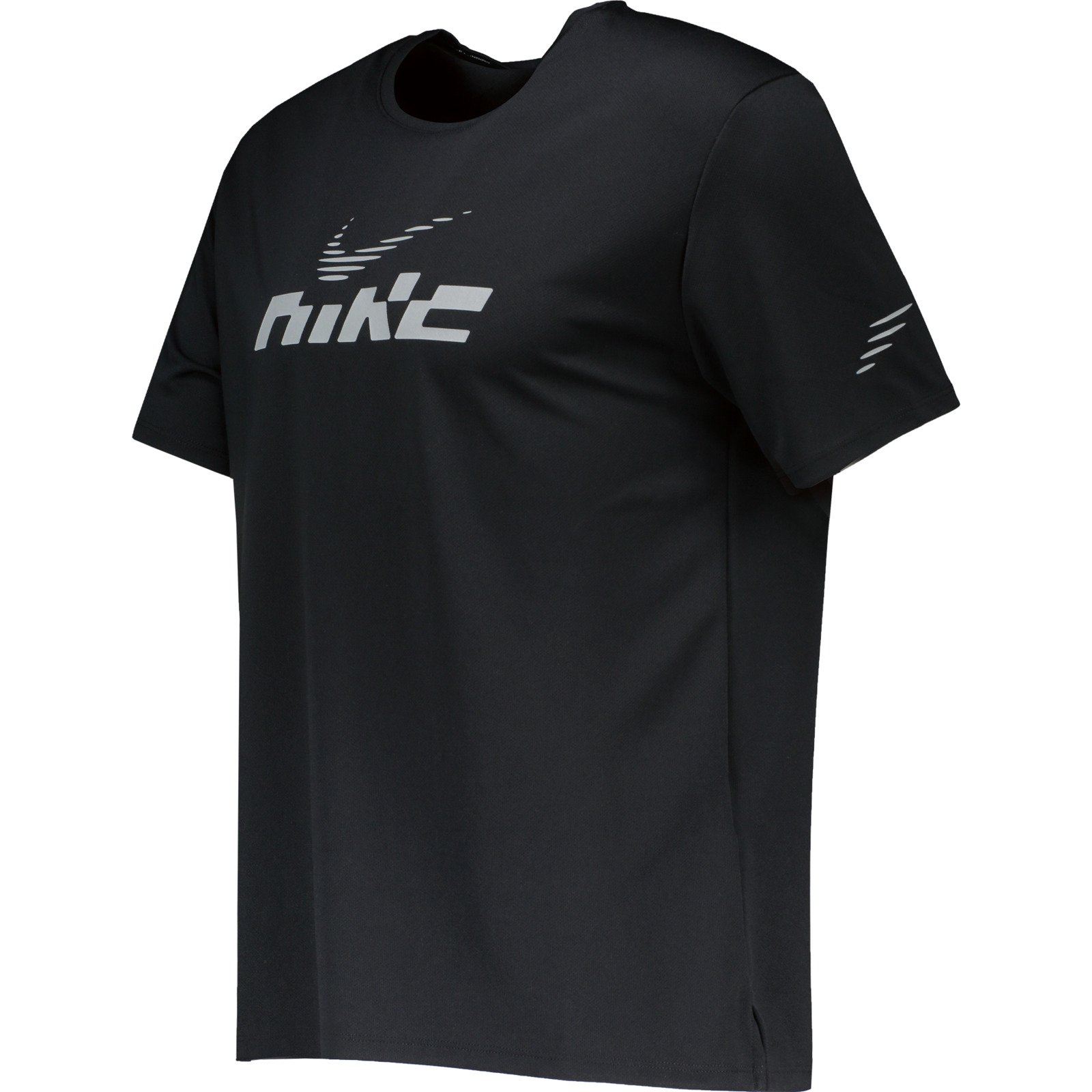 Nike Herren-T-Shirt Miler Flash Dri fit L, schwarz