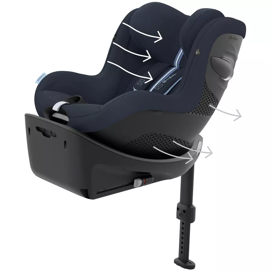 cybex GOLD Kindersitz Set Reboarder Sirona G inklusive Babyschale Cloud G inklusive Basisstation Base G Plus Ocean Blue
