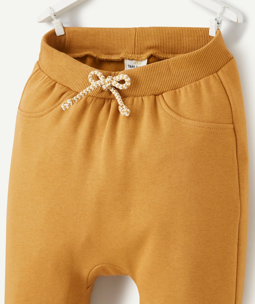 PANTALON SAROUEL BÉBÉ GARÇON EN FIBRES RECYCLÉES MARRON