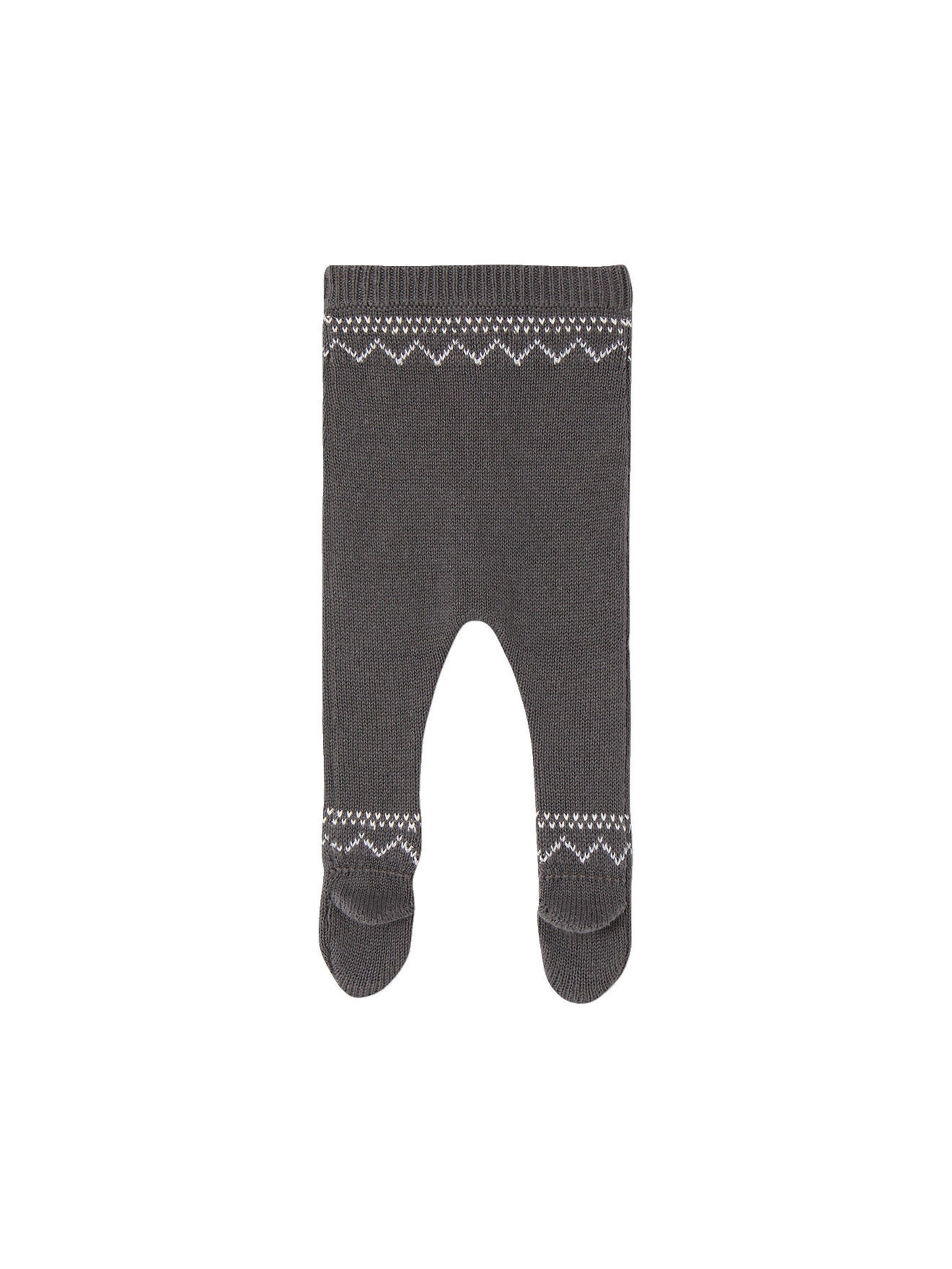 Vertbaudet Baby Hose mit Fuß, Jacquardstrick schieferblau