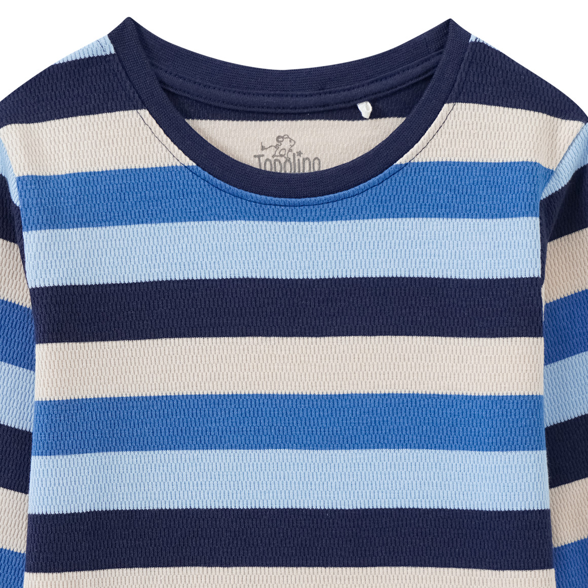 Topolino Jungen Langarmshirt mit Streifen dunkelblau / blau / beige