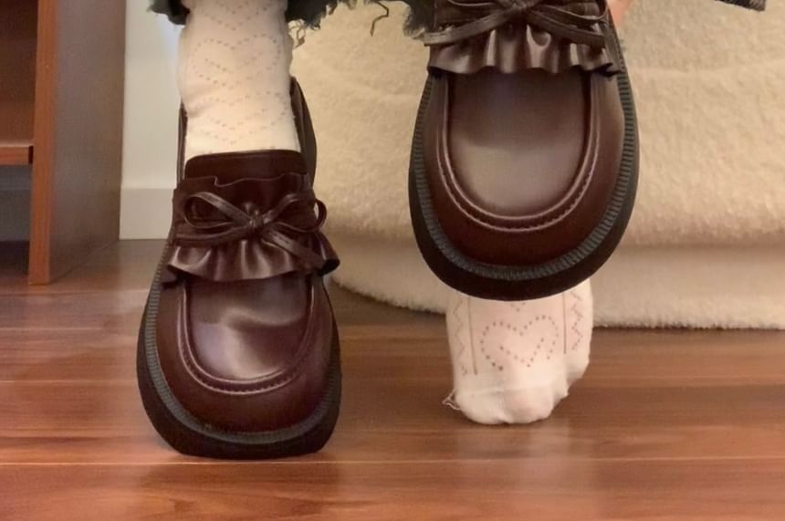 DURAC - Loafers met strik van imitatieleer