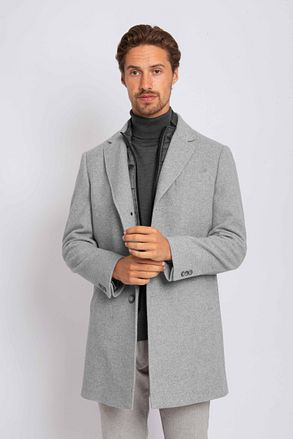 Suitable Coat Wol Twill Grijs JA-WOLCOAT-STBL-24.05 kopen