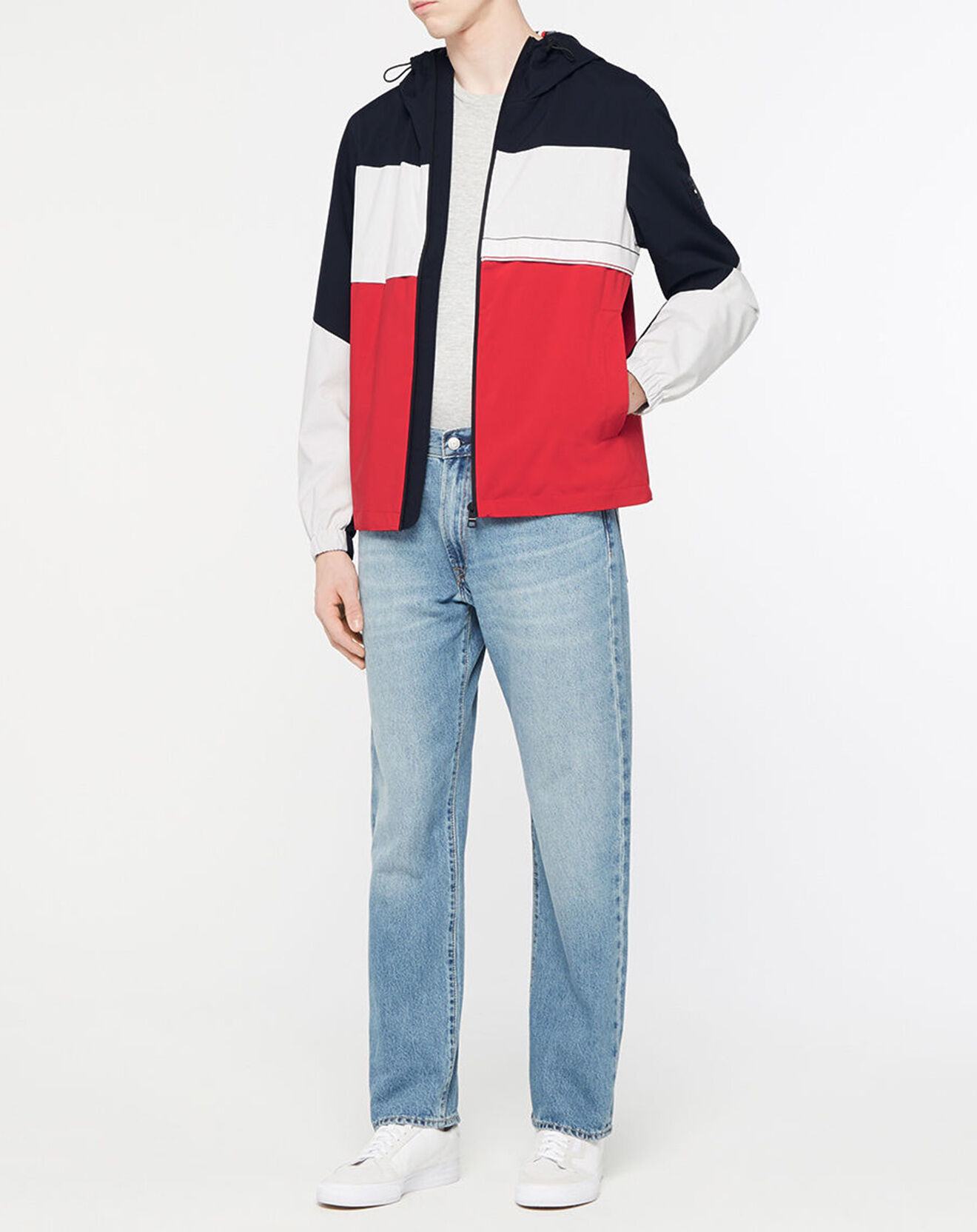 Tommy Hilfiger Blouson Technique Global Colorblock bleu/rouge/blanc