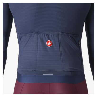 Maillot Manches Longues Castelli Espresso Bleu
