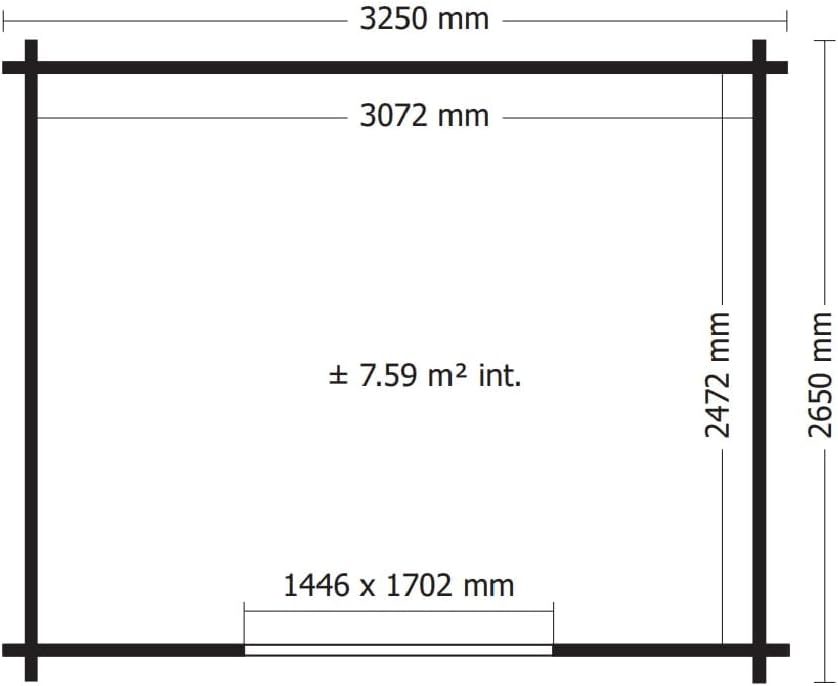 Gartenhaus EVERE aus Fichten-Holz, Gerätehaus mit 19 mm Wandstärke, Garten Holzhaus inklusive Montagematerial, Metalldach, Geräteschuppen 330 x 270cm mit Satteldach