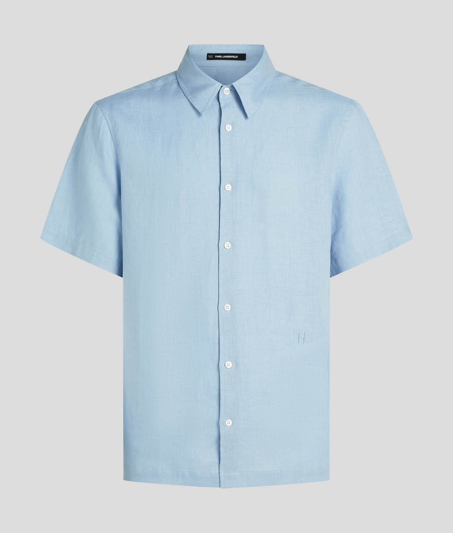 CHEMISE À MANCHES COURTES KL MONOGRAM - Chambray doux