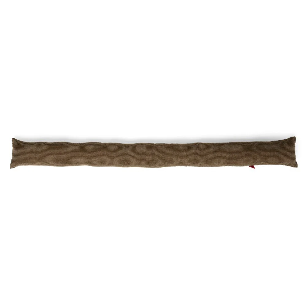 Bas de porte avec fixation adhésive tissu vert kaki Ø8xL90cm