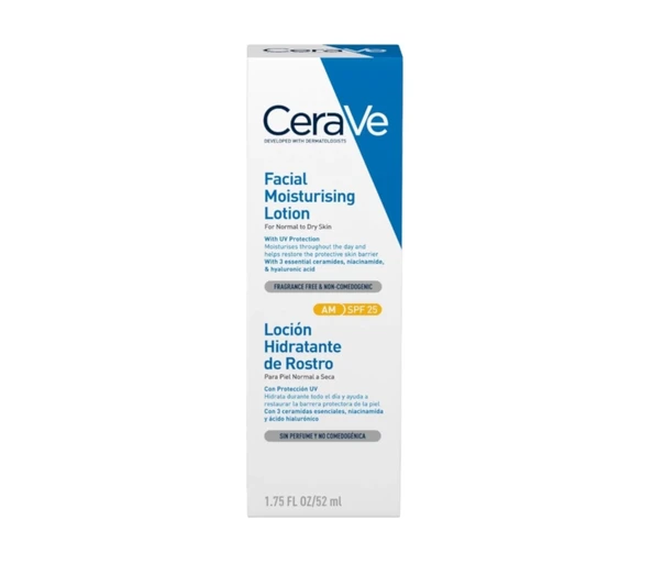 CERAVE Facial Moisturising Lotion SPF 25 Feuchtigkeitsspendende Gesichtscreme mit UV-Schutz
