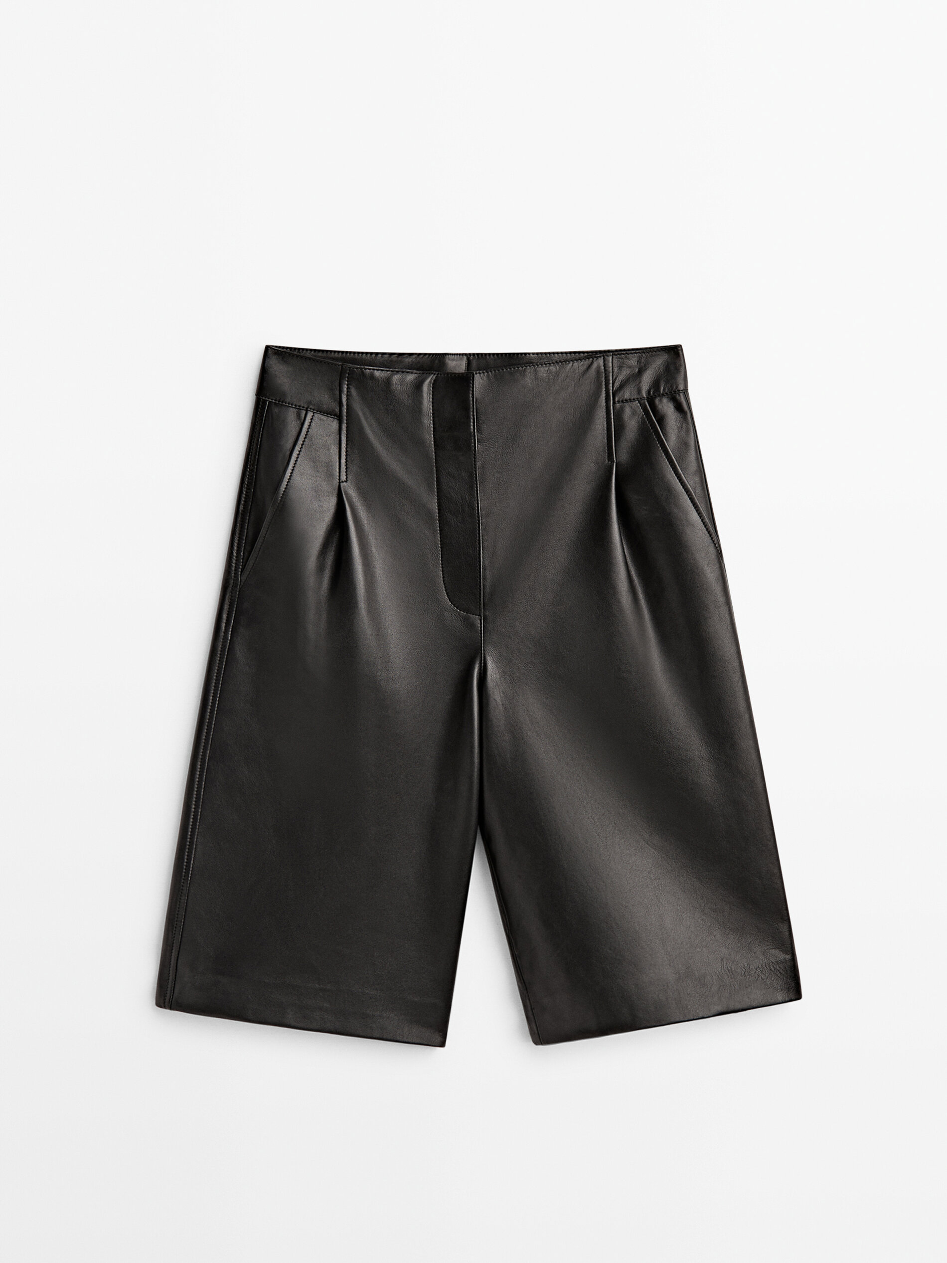 Bermuda piel napa - NEGRO