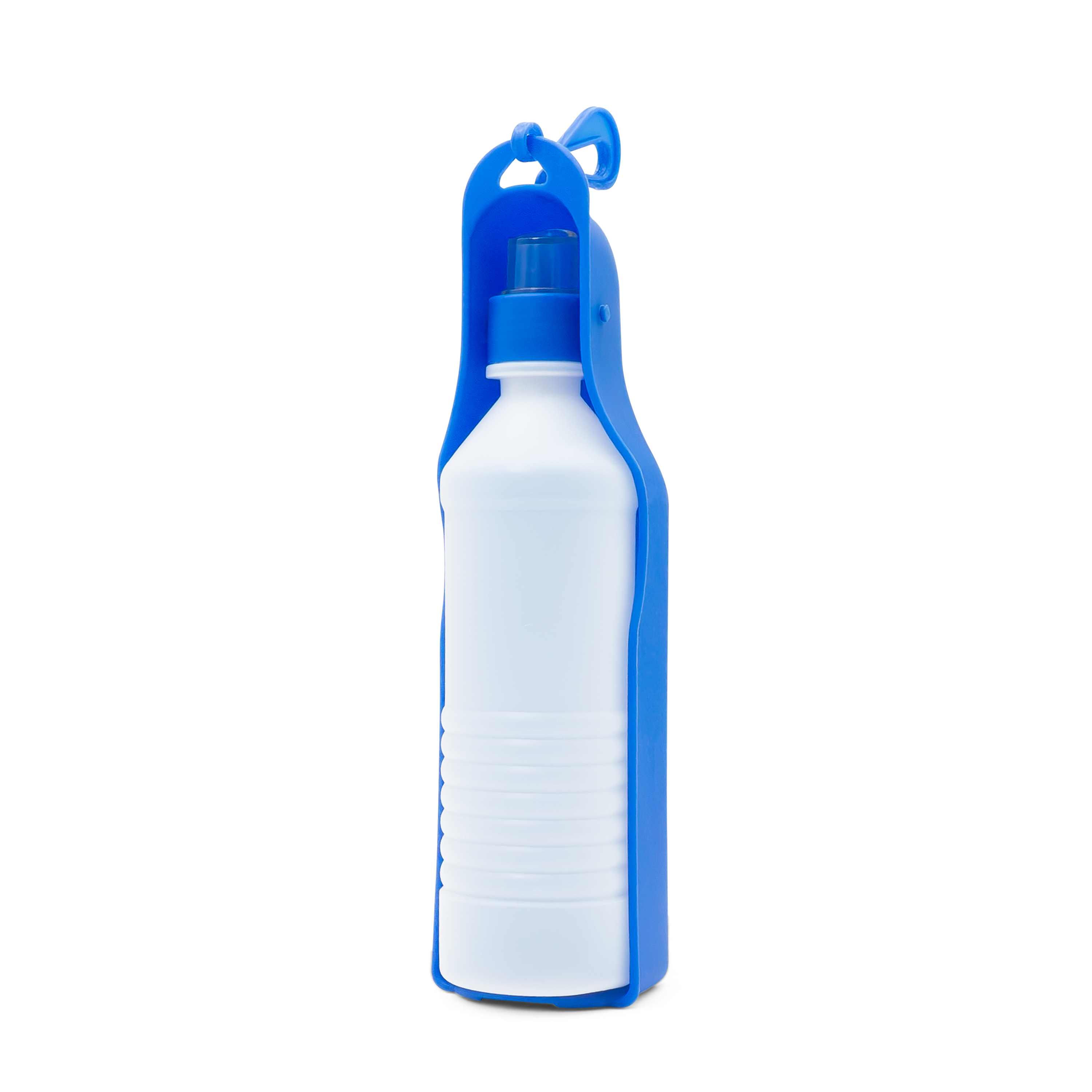(500ml) Portabler Hunde Wasserspender Trinknapf Haustier Reise Wasserflasche - Blau / Weiss