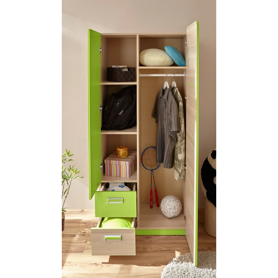 TiCAA Jugendzimmer Lori 6-teilig grün