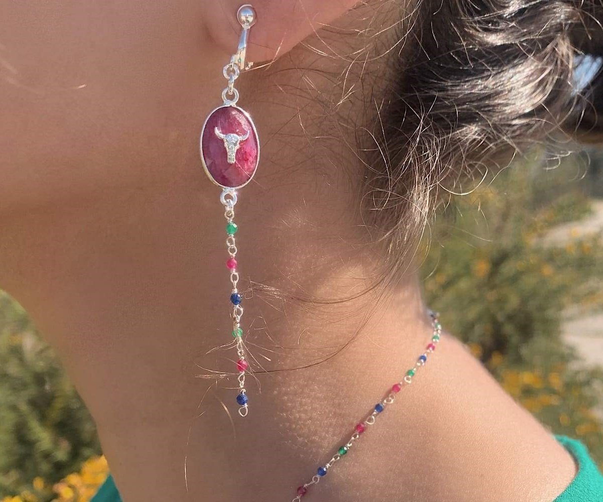 Boucles d'oreilles clips Mayurasana Argent