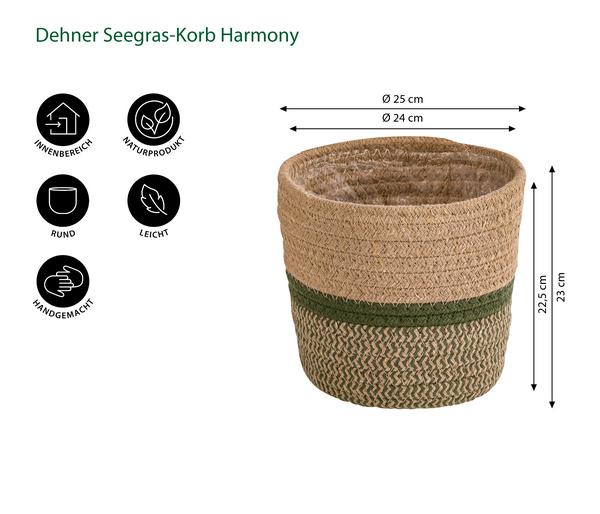 Dehner Seegras-Korb Harmony, rund