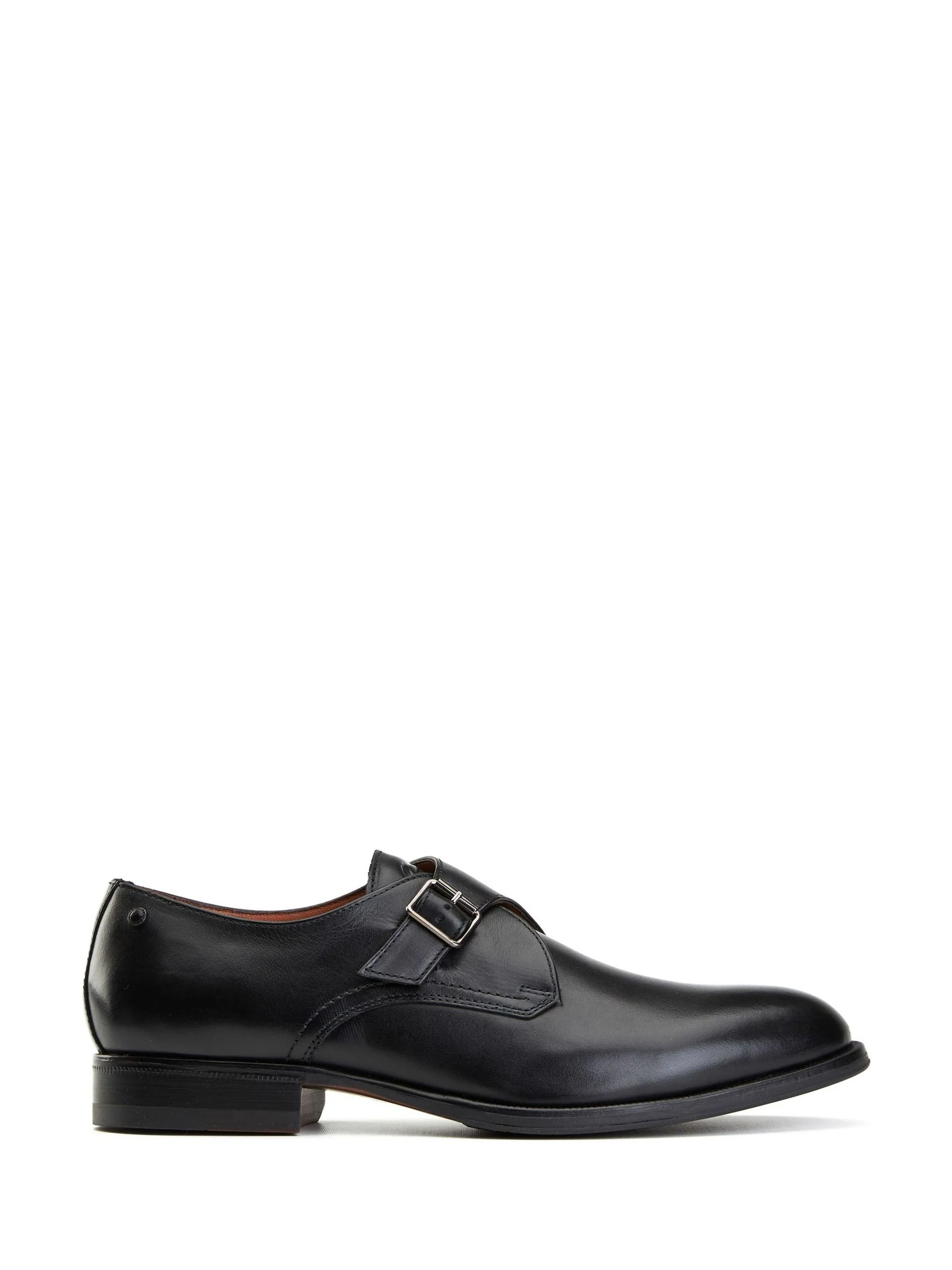 Zwart - Base London Faraday Single Monk Shoe
