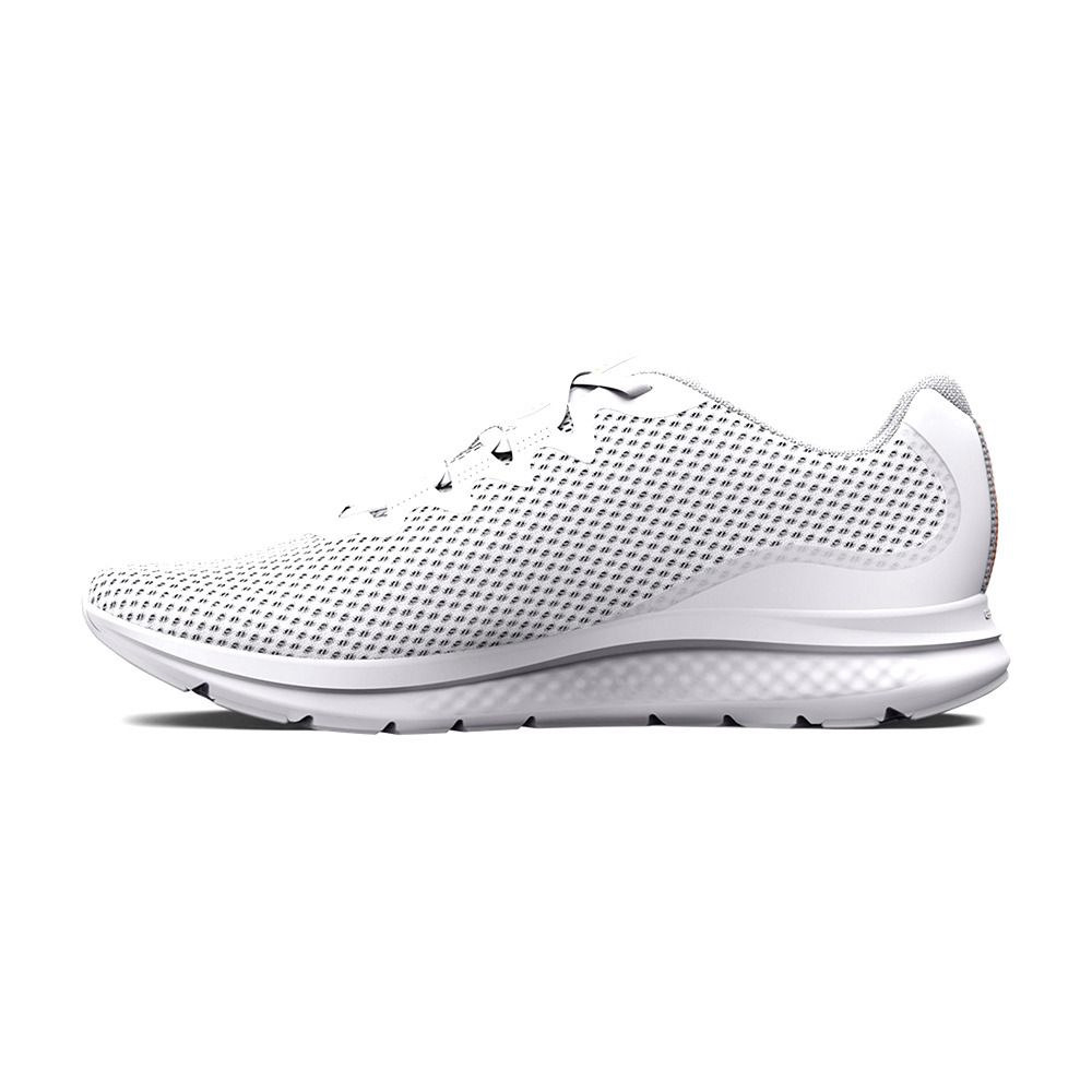 Under Armour UA CHARGED IMPULSE 3 - Chaussures running Femme white/white/orange tropic