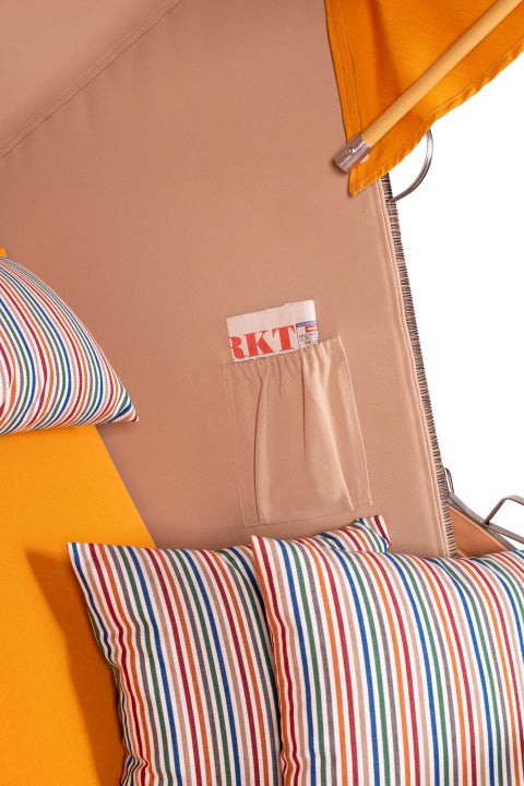 Strandstoel Nordstrand Teak PE grijs design 586