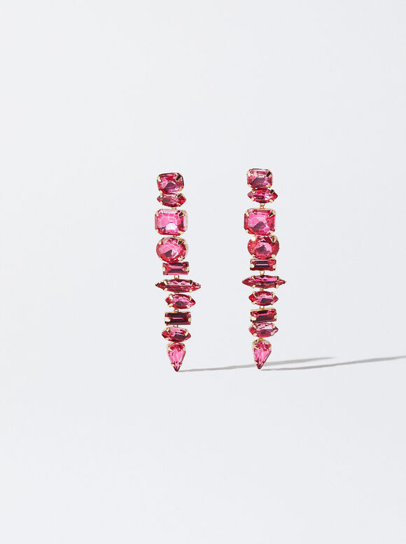 Pendientes Con Cristales - Multicor