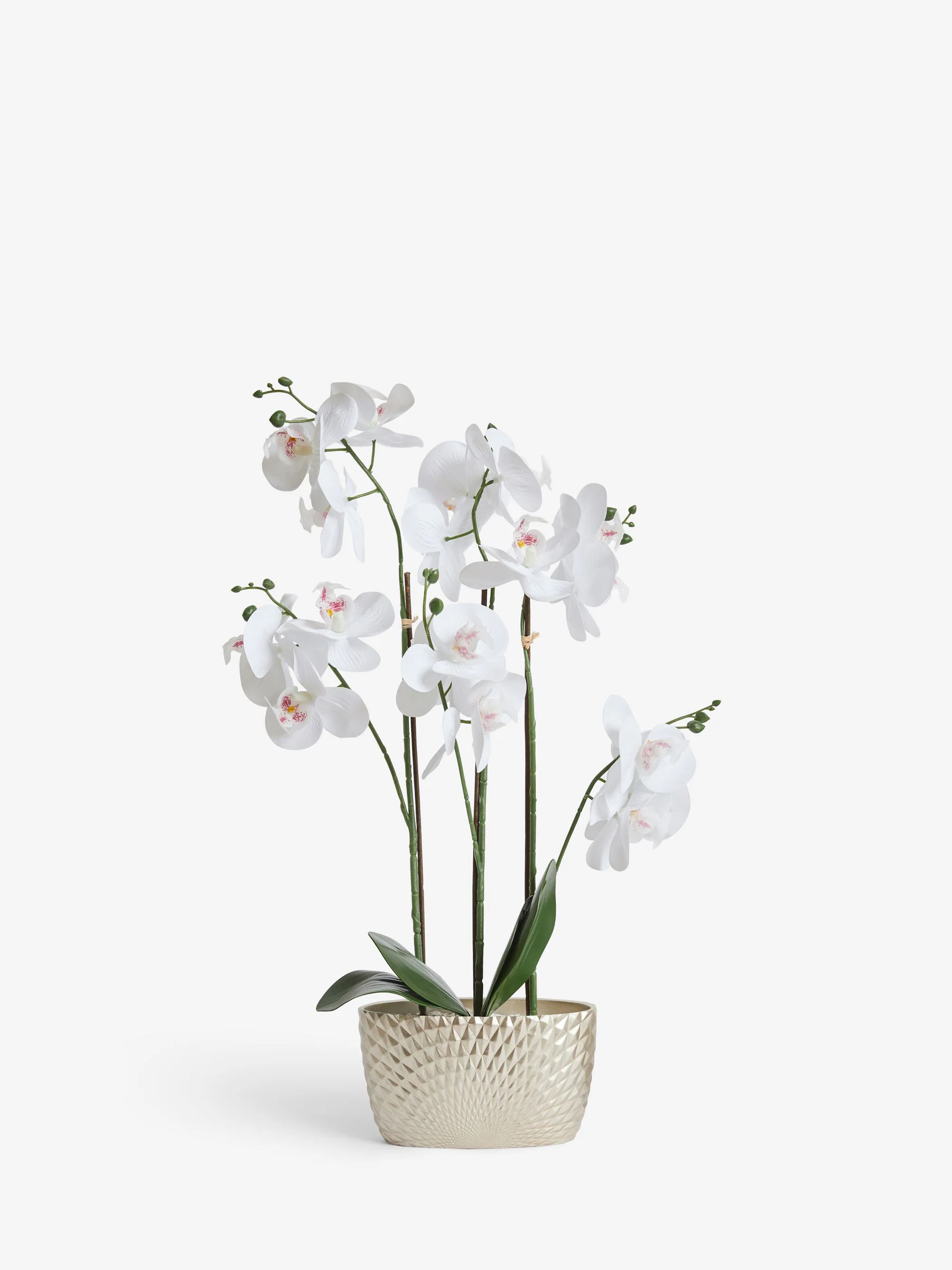 Kunstorchidee in geometrische pot