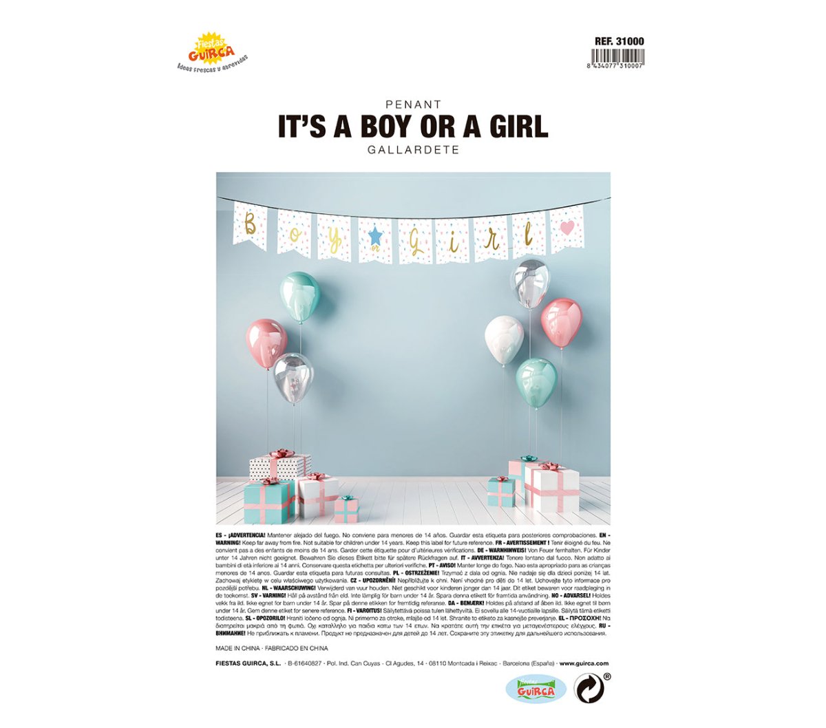 Gender Reveal Slinger 2,2m