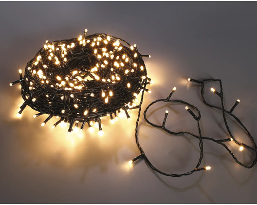 Lafiora LED-lichtsnoer, 35,9 m + 10 m aansluitdraad, 360 LED's, warm wit licht