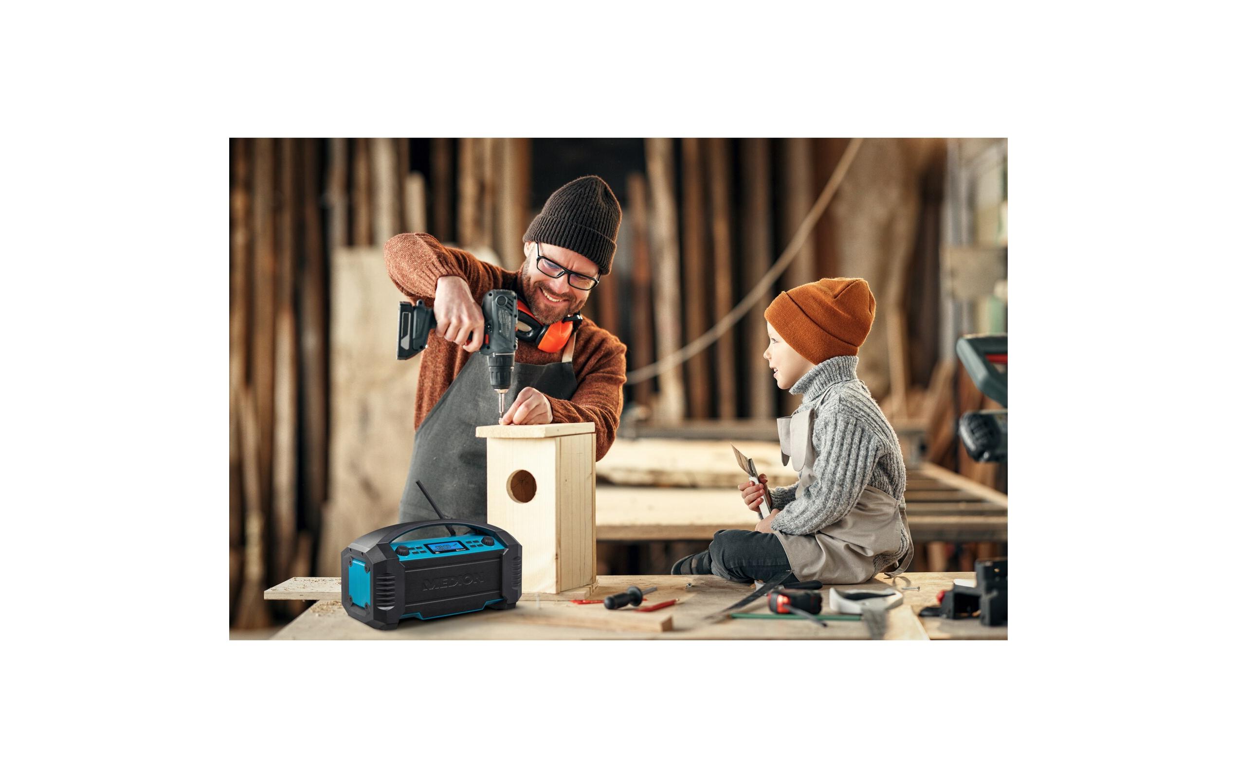 Baustellenradio LIFE E66050 BlauDAB+ Baustellenradio mit Bluetooth