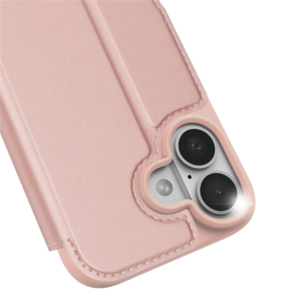 iPhone 17 Flip Wallet Cover Leder Tasche - Rosa