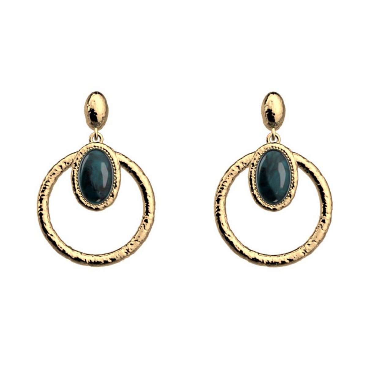 Boucles d'oreilles Les Georgettes les PrécieusesMirage apatite 25 mm