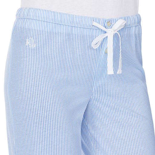 Lauren Ralph Lauren Separate Long Natbukser, Blue Stripe, XL
