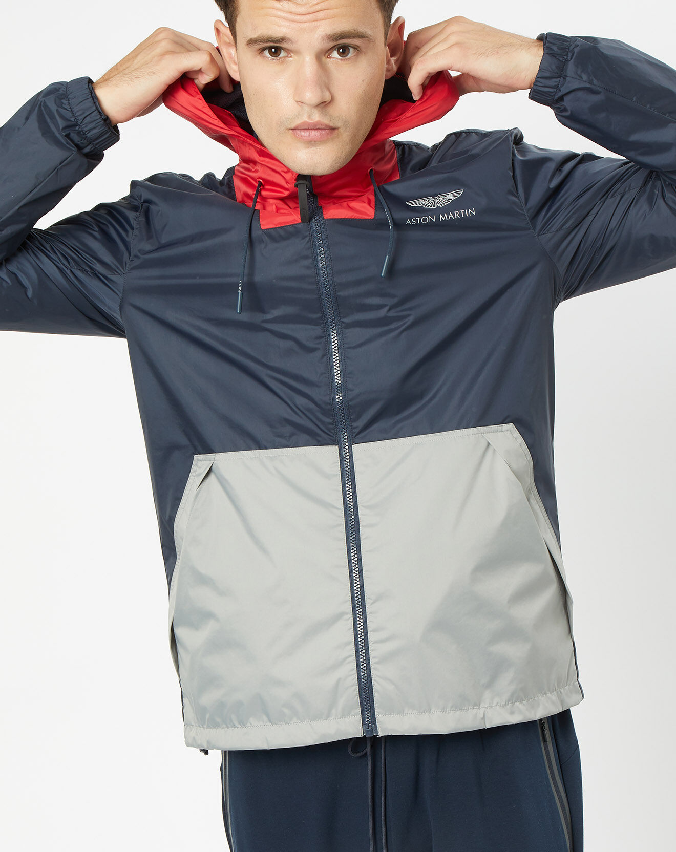 Hackett London Blouson Coupe-vent à capuche Aston Marting Racing multicolore