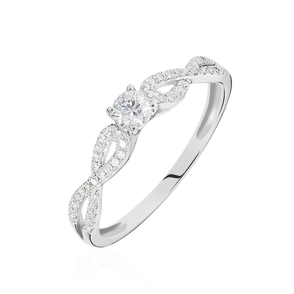 Bague Solitaire Livia Or Blanc Diamant