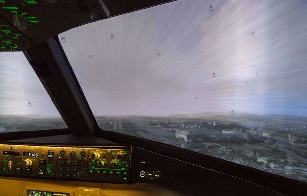 Flugsimulator Boeing 777 in Zürich als Geschenk