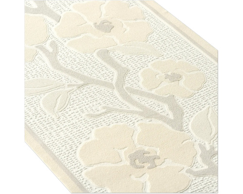 Zelfklevende rand 3843-17 Alleen Rand bloemrank beige crème 5 m x 17 cm