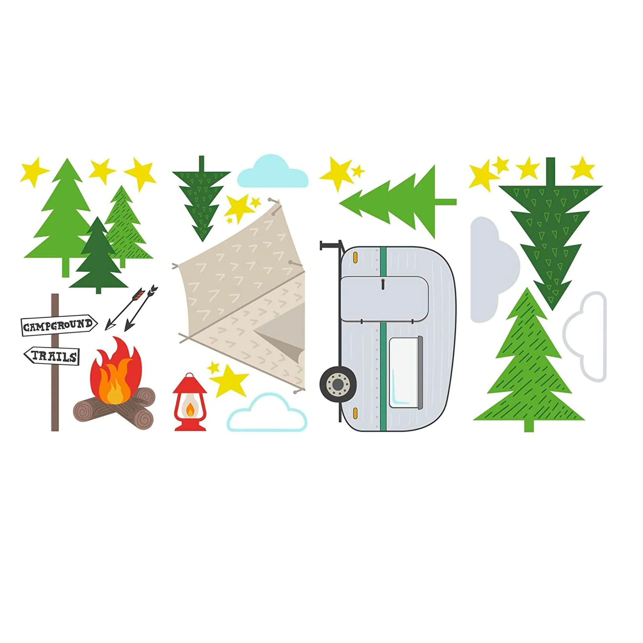 York Wallcoverings Autocollants - Camping