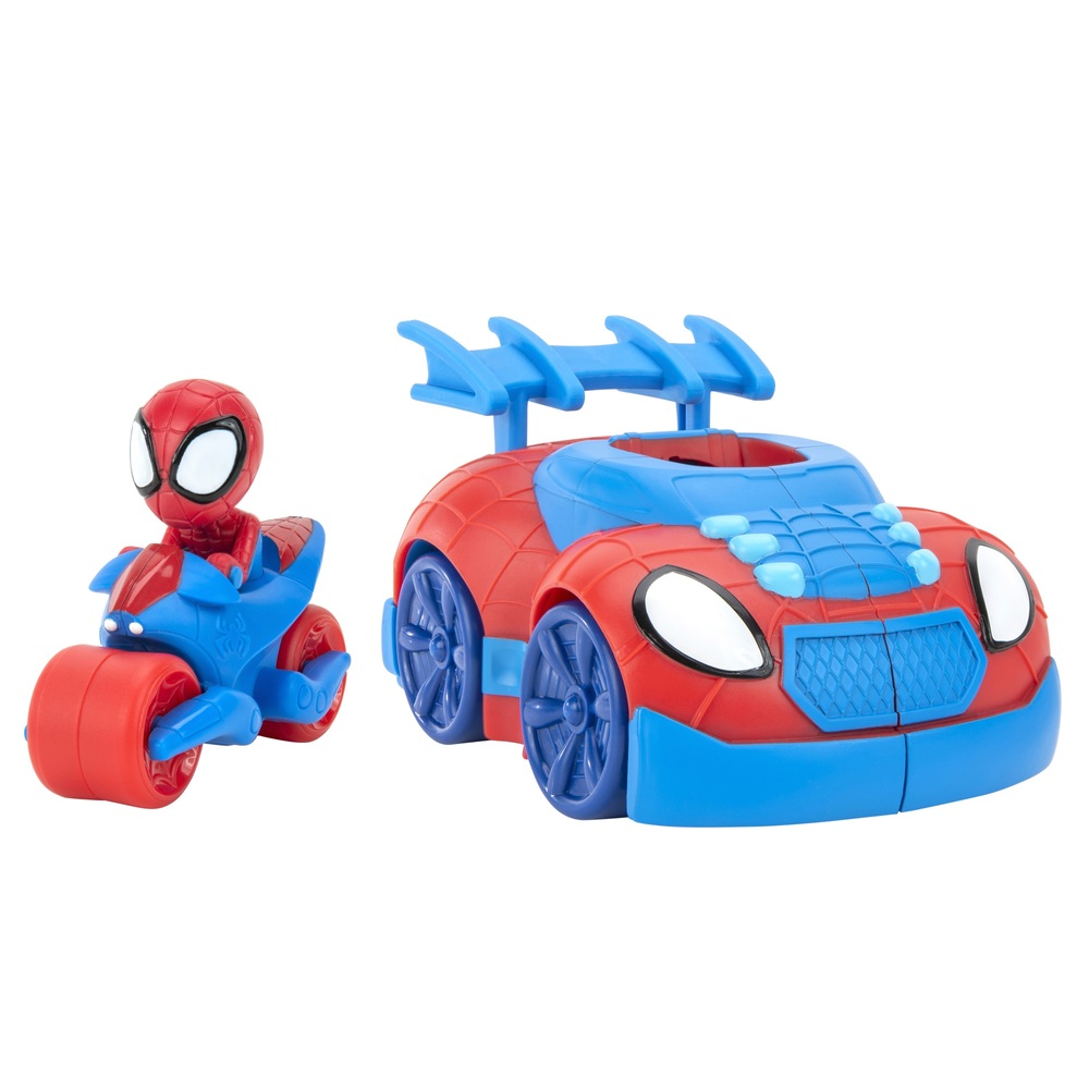 Marvels Spidey und seine fantastischen Freunde Web Strike 2 in 1 Fahrzeug