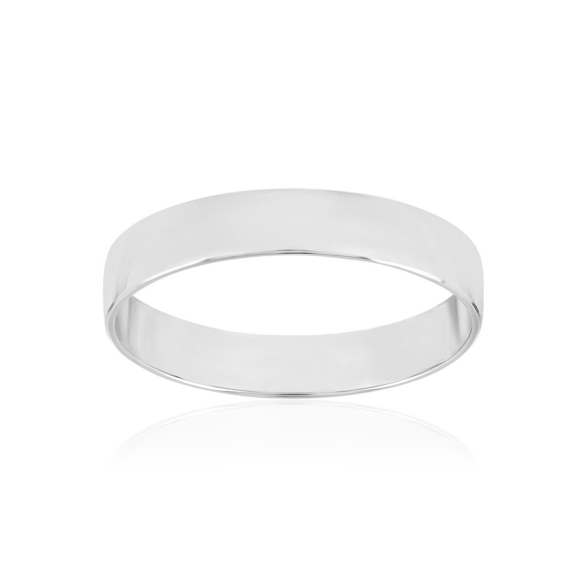 Alliance ruban 1/2 bombé 4 mm or 375 blanc