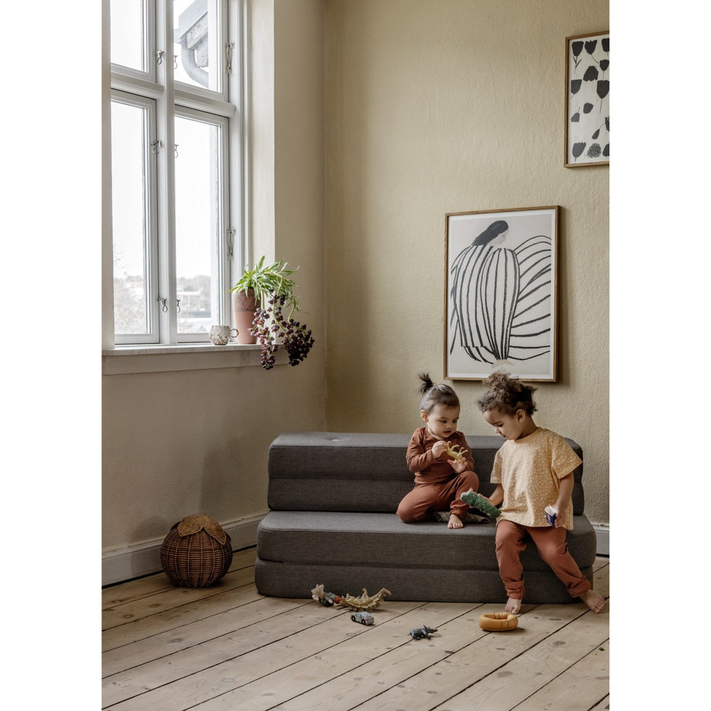 Køb by KlipKlap 3 Fold Sofa Brown With Sand KK XL Soft 140 Cm