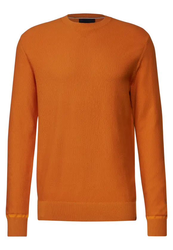 Pullover mit feiner Struktur - pumpkin orange