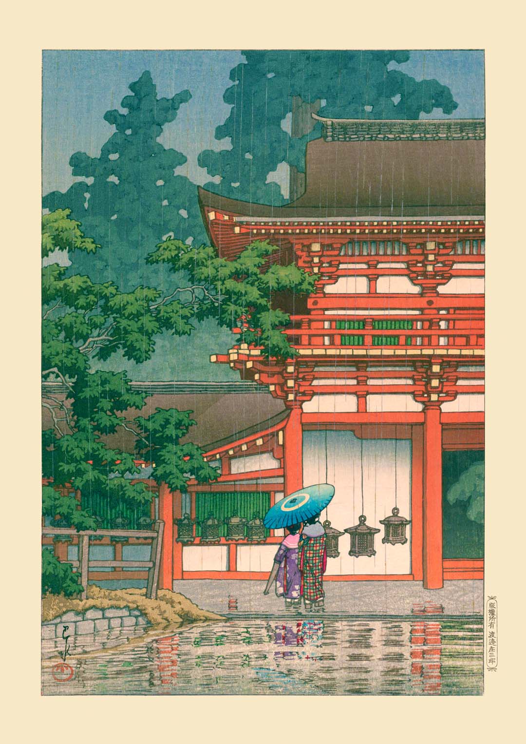 Kasuga-Schrein Kunstdruck von Hasui